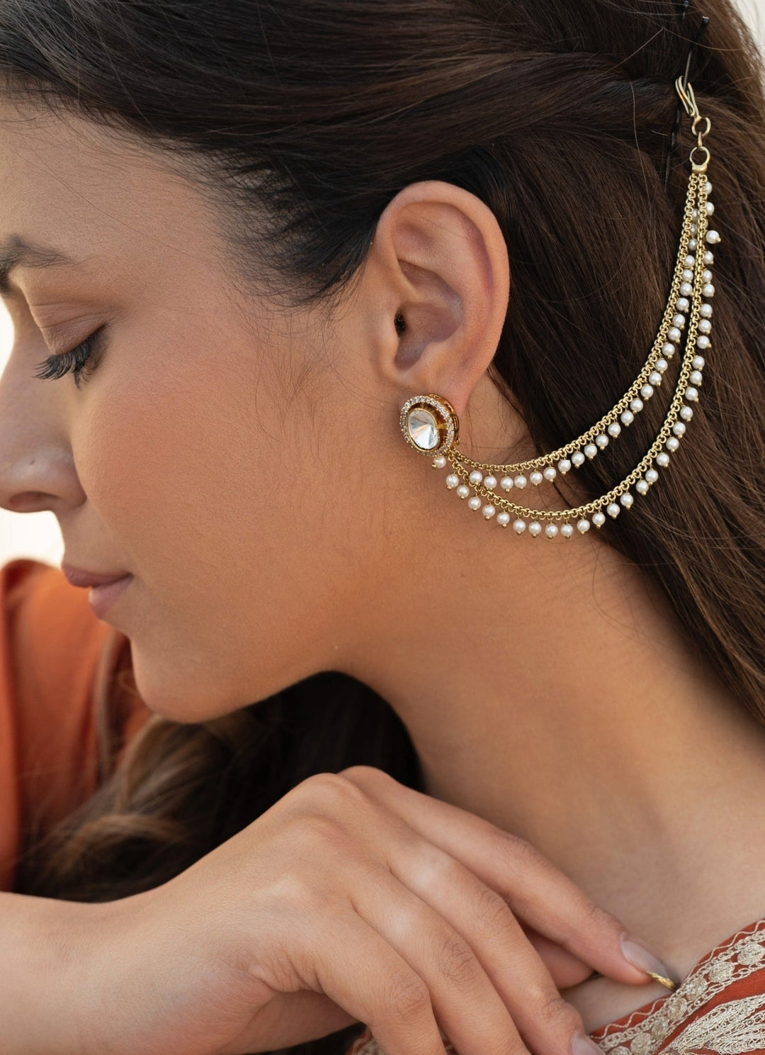 Do Taara Gold Pearls Kaan ChainFabilicious Fashion