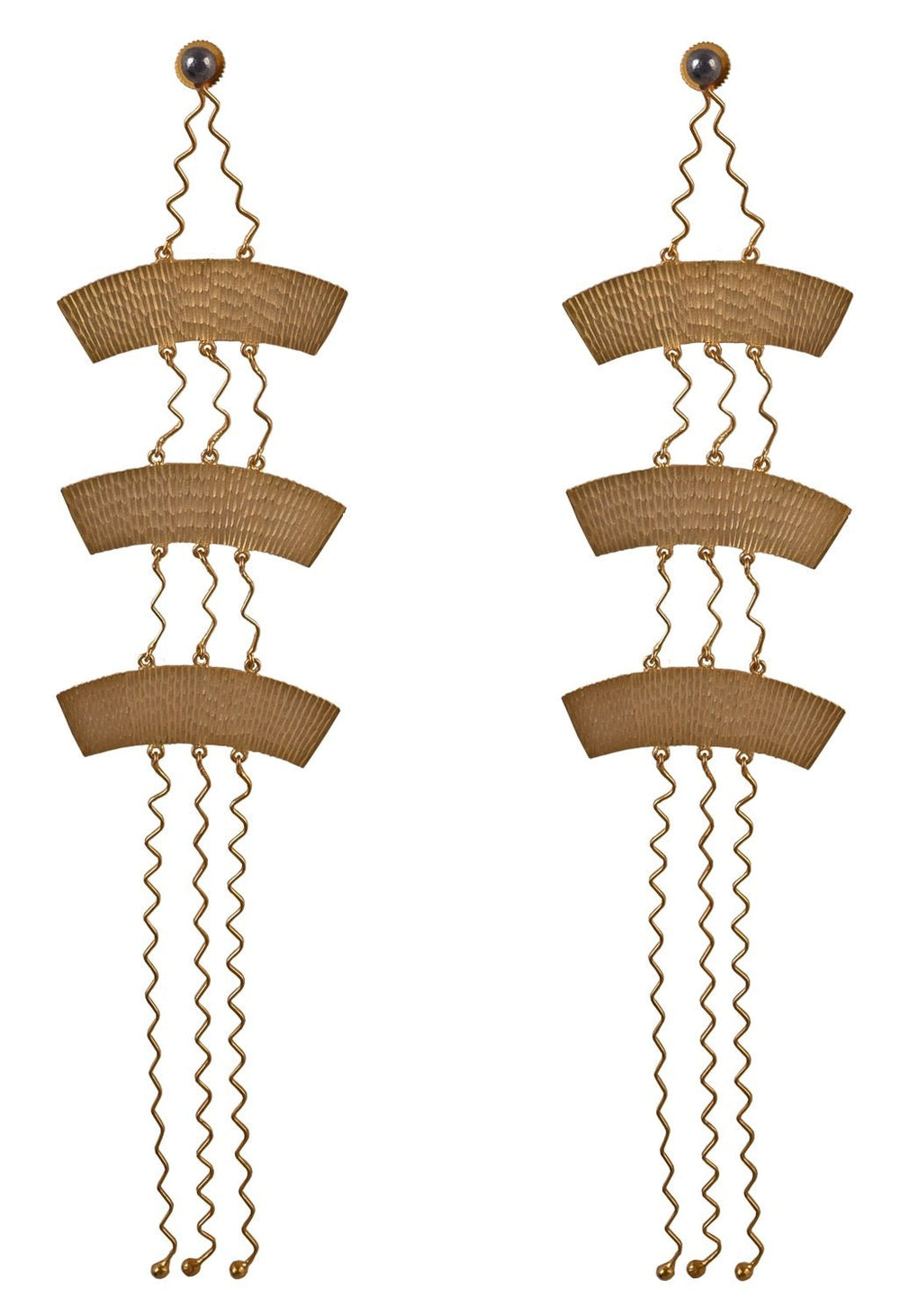 Gold Plated and Handcrafted Long Earrings Zaza By Somya - Fabilicious Fashion