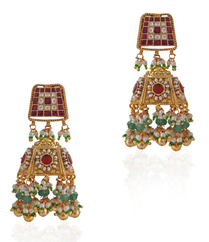 Gold Plated Antique Bridal Necklace Riana by Shikha Jindal - Fabilicious Fashion