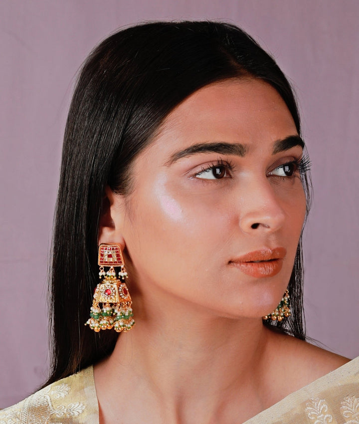 Gold Plated Antique Bridal Necklace Riana by Shikha Jindal - Fabilicious Fashion