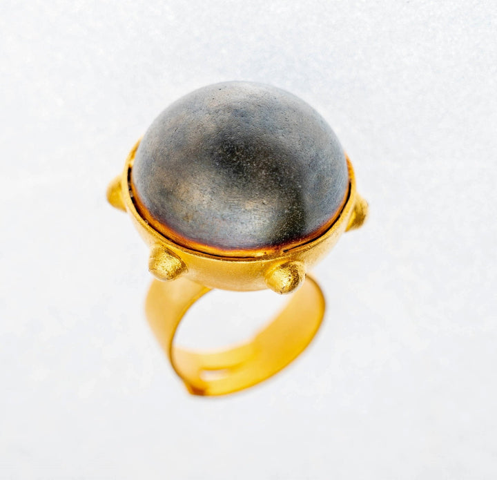 Gold Plated Bold Statement Ring Zaza By Somya - Fabilicious Fashion