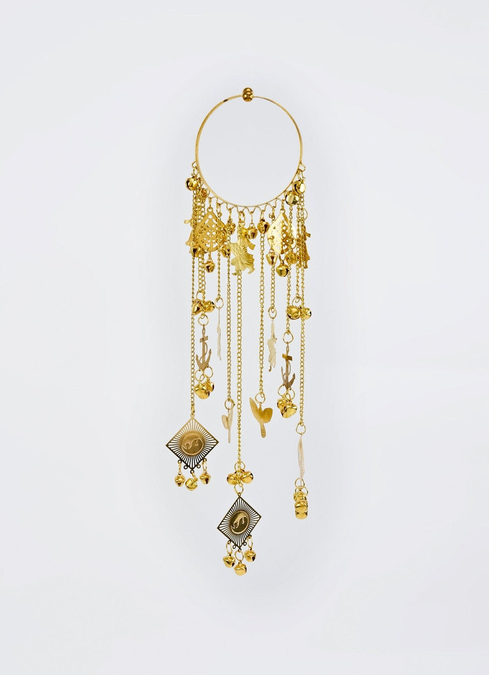 Gold Plated Bridal Kaleeras With Chain Hangings Vivinia by Vidhi Mehra - Fabilicious Fashion
