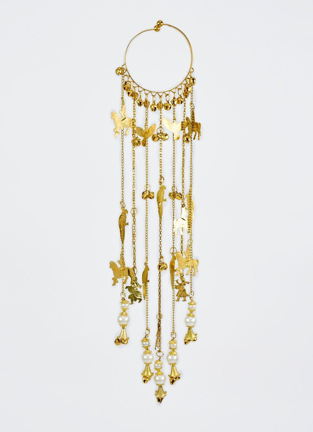 Gold Plated Bridal Kaleeras With Pearl Drop Vivinia by Vidhi Mehra - Fabilicious Fashion