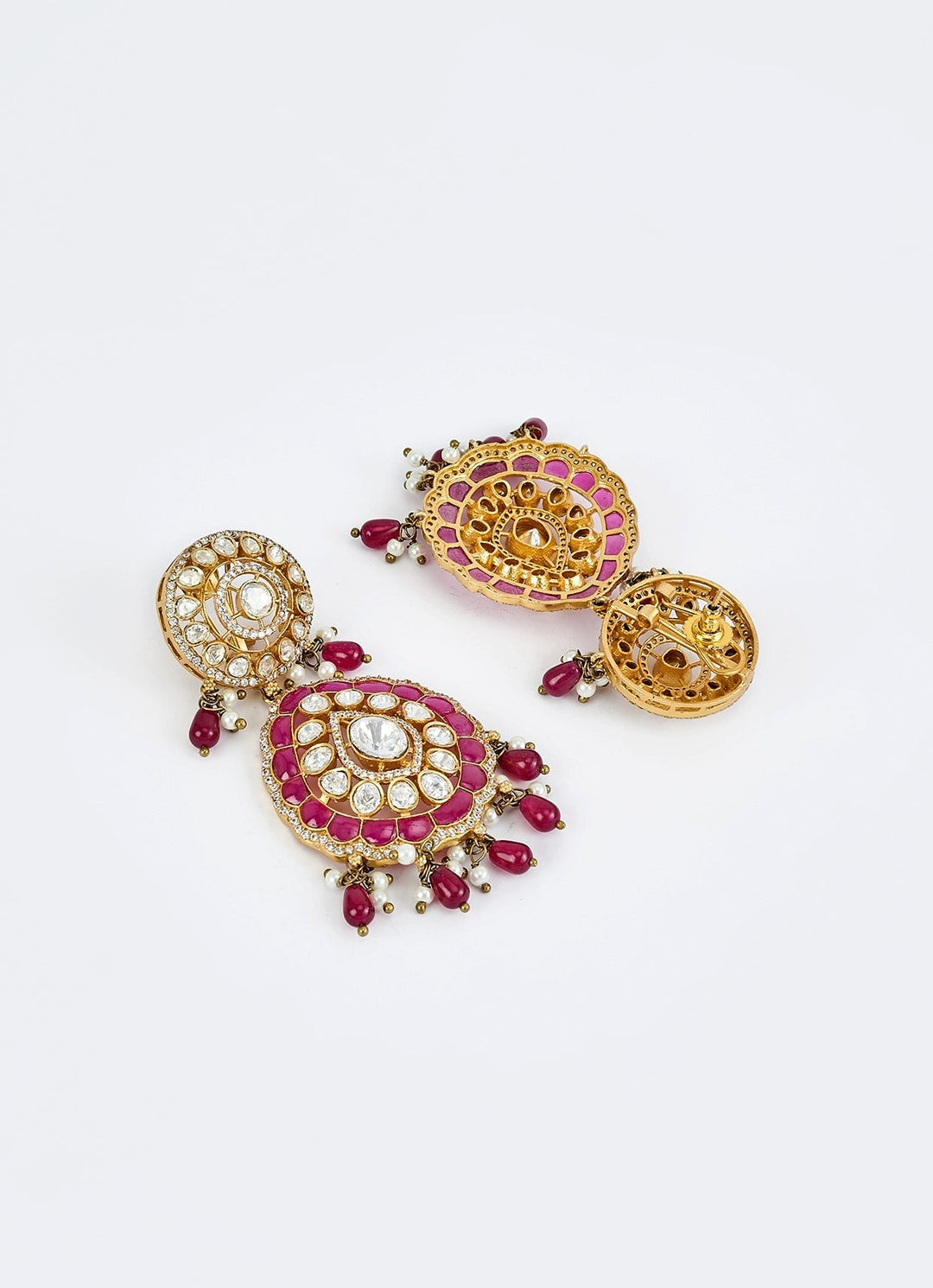 Gold Plated Bridal Kundan And Polki Choker Necklace Set With Maang Tikka Vivinia by Vidhi Mehra - Fabilicious Fashion
