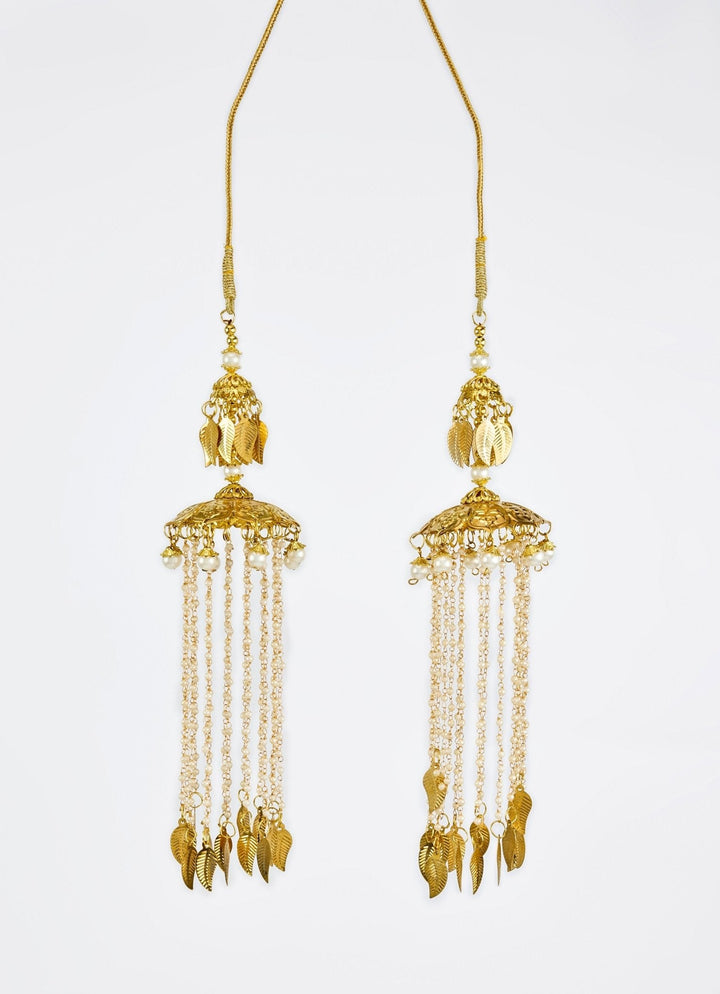 Gold Plated Bridal Leaf Kaleeras Vivinia by Vidhi Mehra - Fabilicious Fashion