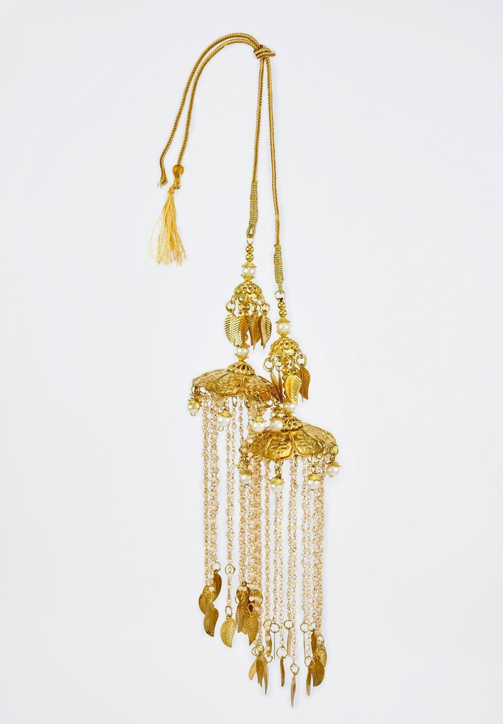 Gold Plated Bridal Leaf Kaleeras Vivinia by Vidhi Mehra - Fabilicious Fashion