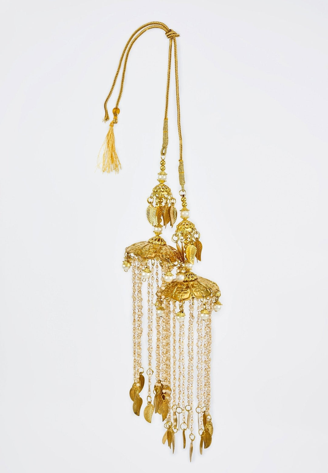 Gold Plated Bridal Leaf Kaleeras Vivinia by Vidhi Mehra - Fabilicious Fashion