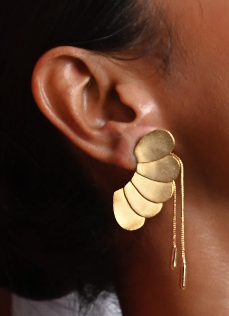 Gold Plated Charm Detachable Stud With Chain Bracelet Zaza By Somya - Fabilicious Fashion