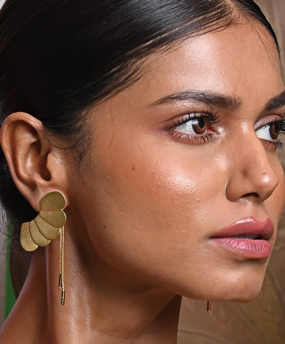 Gold Plated Charm Detachable Stud With Chain Bracelet Zaza By Somya - Fabilicious Fashion