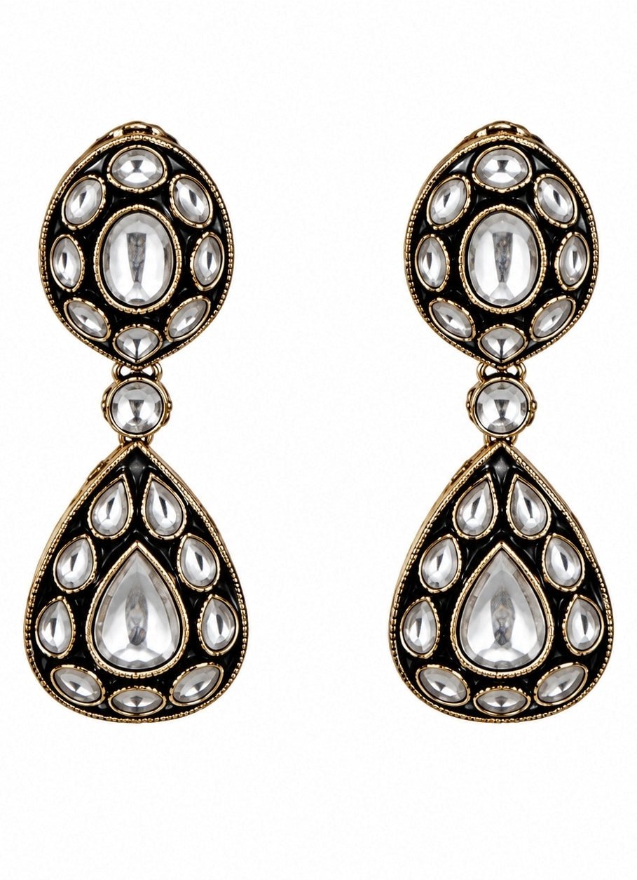 Vivinia By Vidhi Mehra Gold Plated Green Kundan And Polki Necklace SetFabilicious Fashion