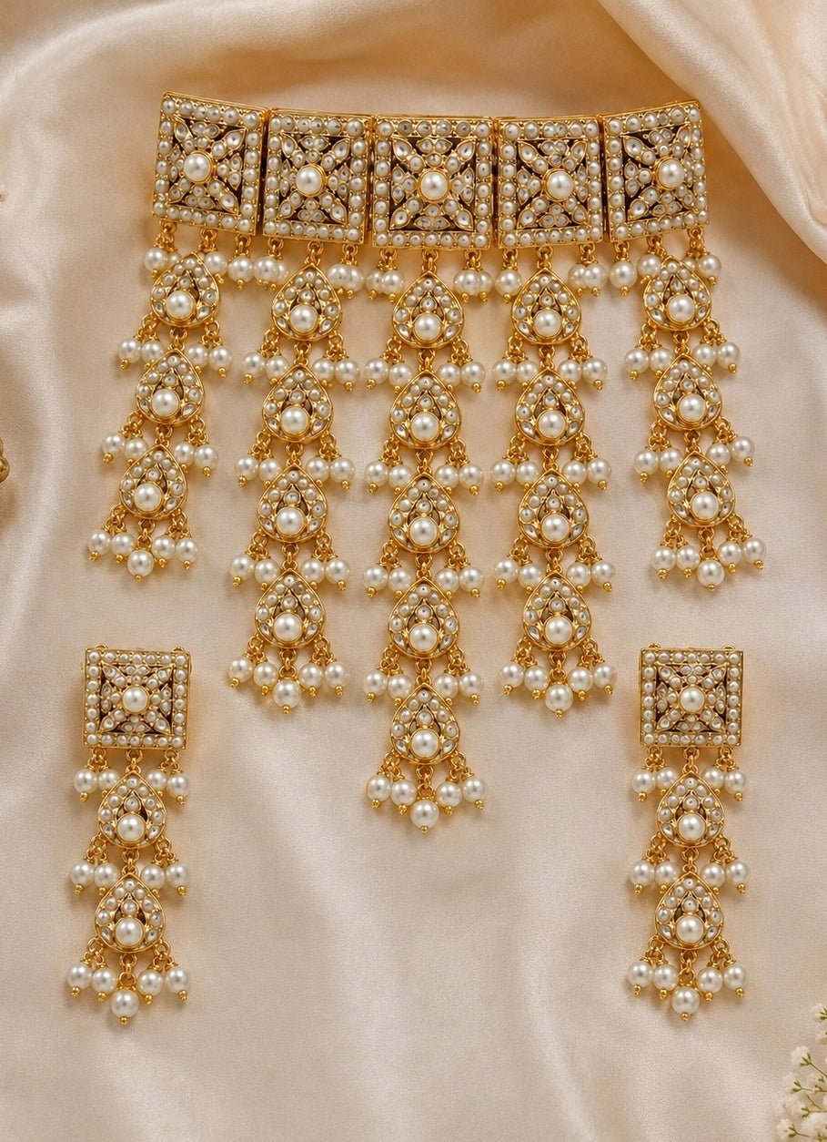 Vivinia By Vidhi Mehra Gold Plated Handcrafted Jadau Choker SetFabilicious Fashion