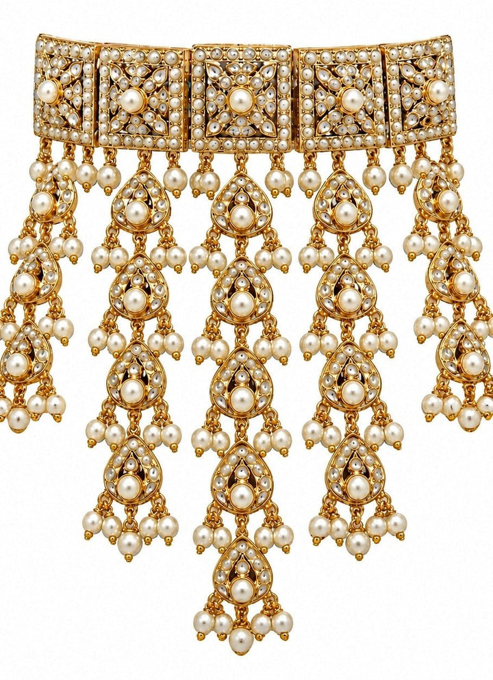 Vivinia By Vidhi Mehra Gold Plated Handcrafted Jadau Choker SetFabilicious Fashion