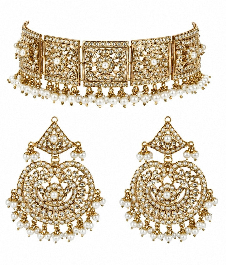 Vivinia By Vidhi Mehra Gold Plated Jadau Choker SetFabilicious Fashion