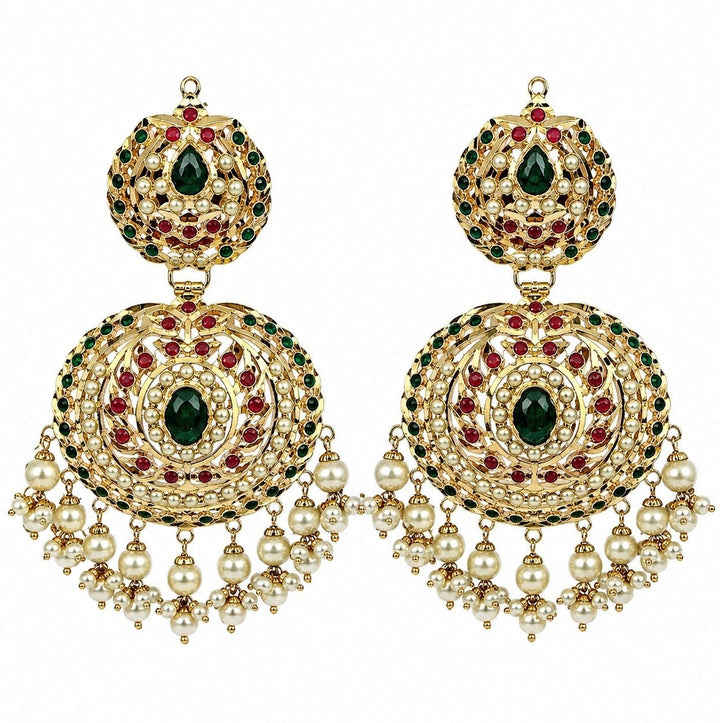 Vivinia By Vidhi Mehra Gold Plated Jadau Pearl Embellished EarringsFabilicious Fashion