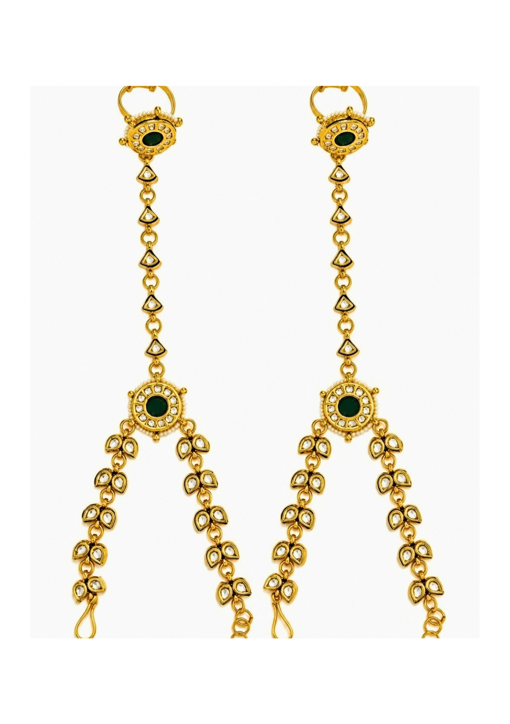 Vivinia By Vidhi Mehra Gold Plated Kundan And Pearl Chain Haath PhoolFabilicious Fashion