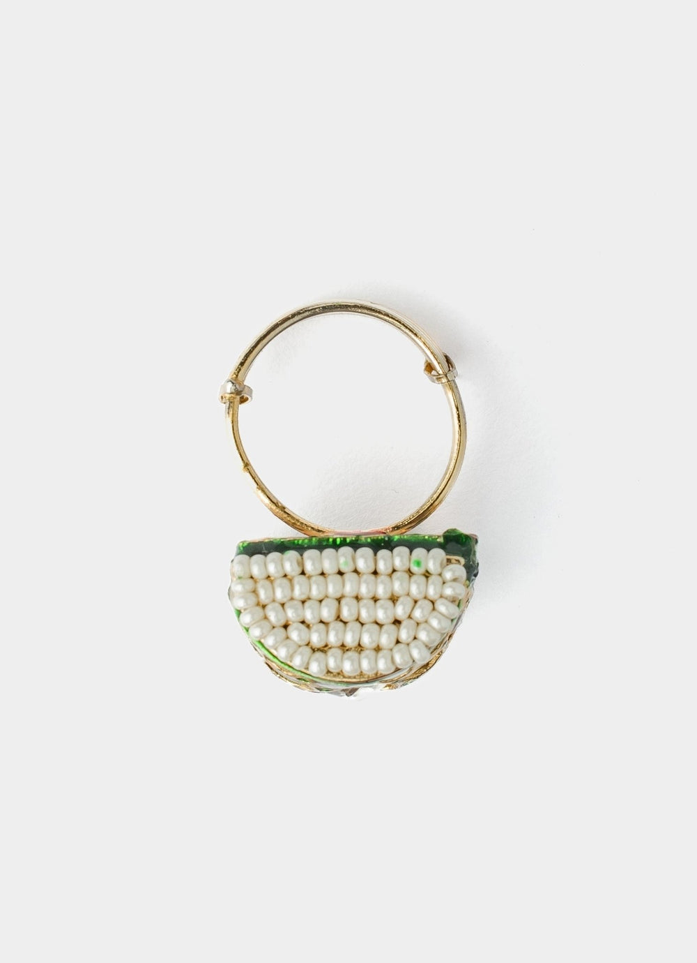 Gold Plated Kundan And Polki Ring Vivinia by Vidhi Mehra - Fabilicious Fashion
