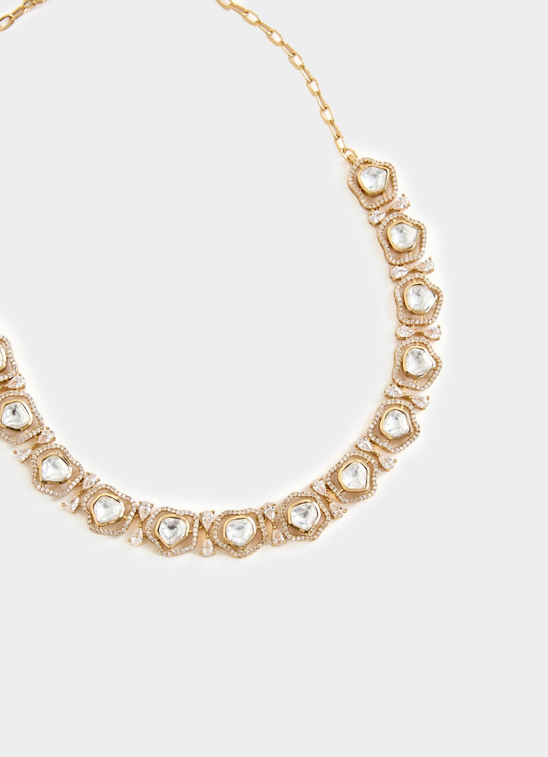 Gold Plated Kundan Choker Set Vivinia By Vidhi Mehra - Fabilicious Fashion