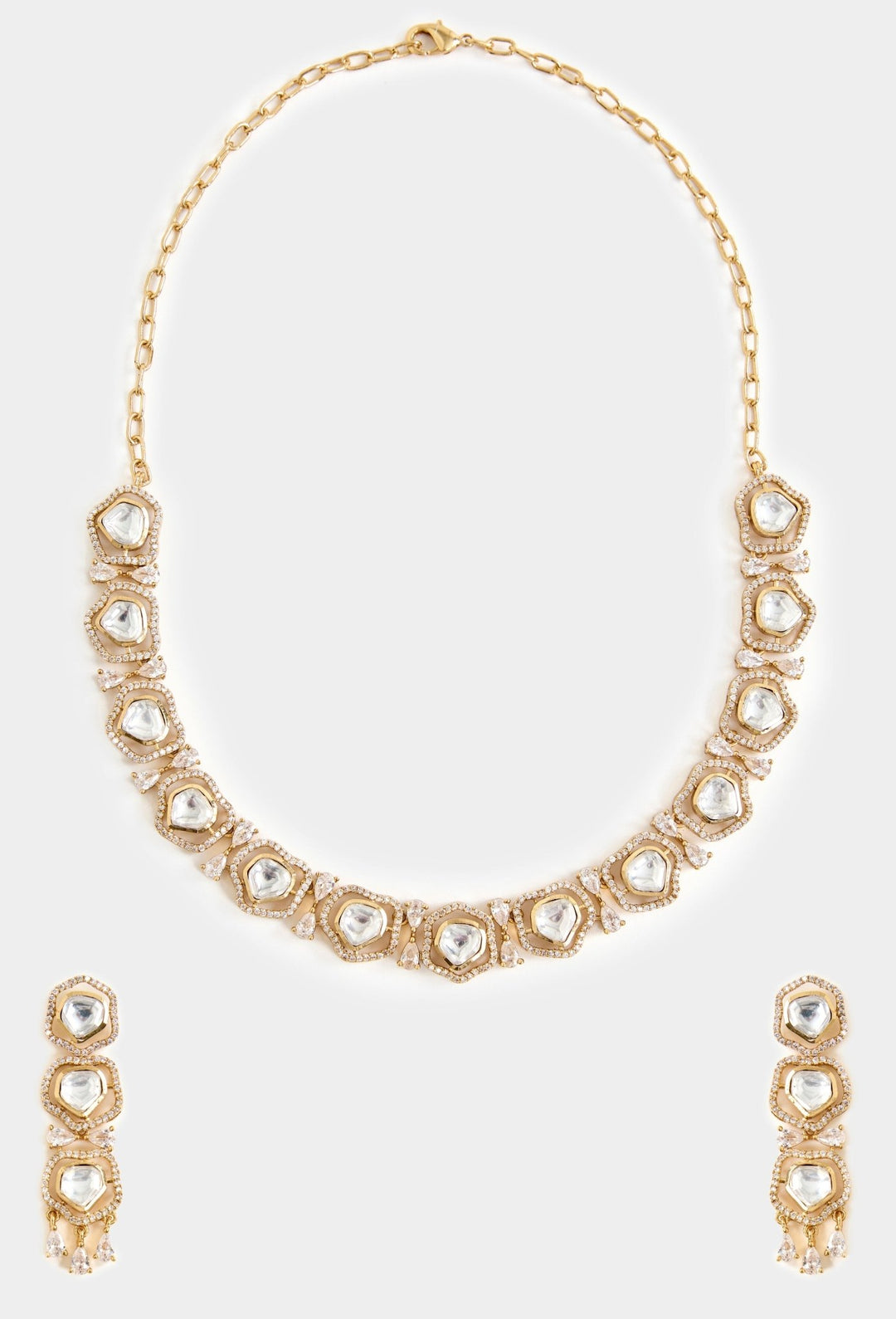 Gold Plated Kundan Choker Set Vivinia By Vidhi Mehra - Fabilicious Fashion