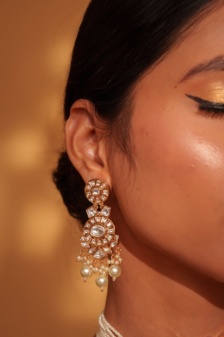 Gold Plated Kundan Polki Choker Set Zevar by Geeta - Fabilicious Fashion
