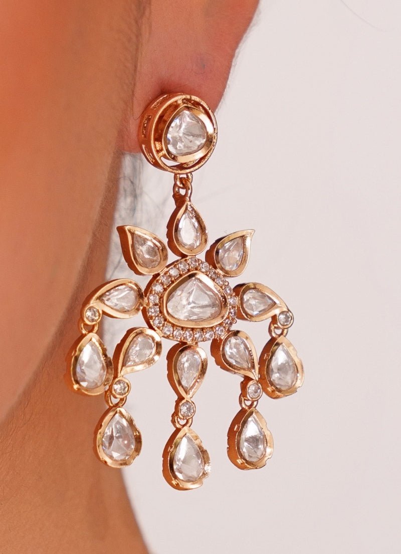 Gold Plated Kundan Polki Choker Set Zevar by Geeta - Fabilicious Fashion