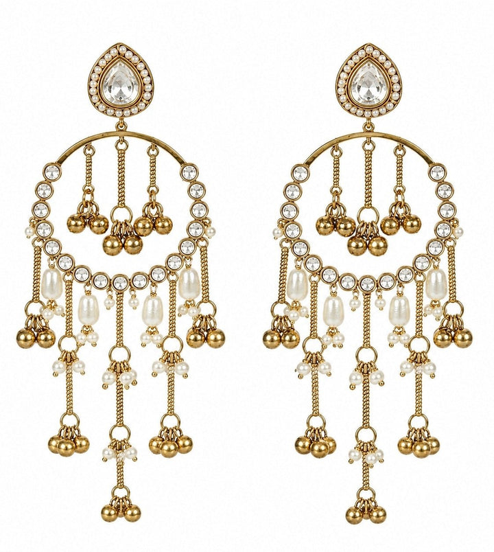 Vivinia By Vidhi Mehra Gold Plated Kundan Tassel ChandbaaliFabilicious Fashion