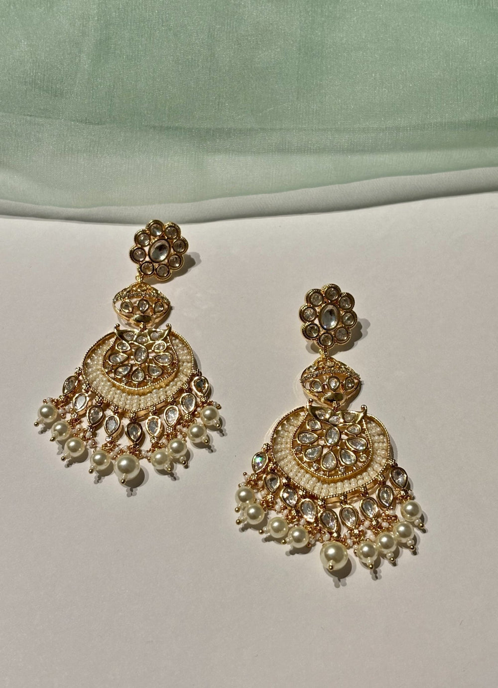 Naymee Gold Plated Long Kundan EarringsFabilicious Fashion