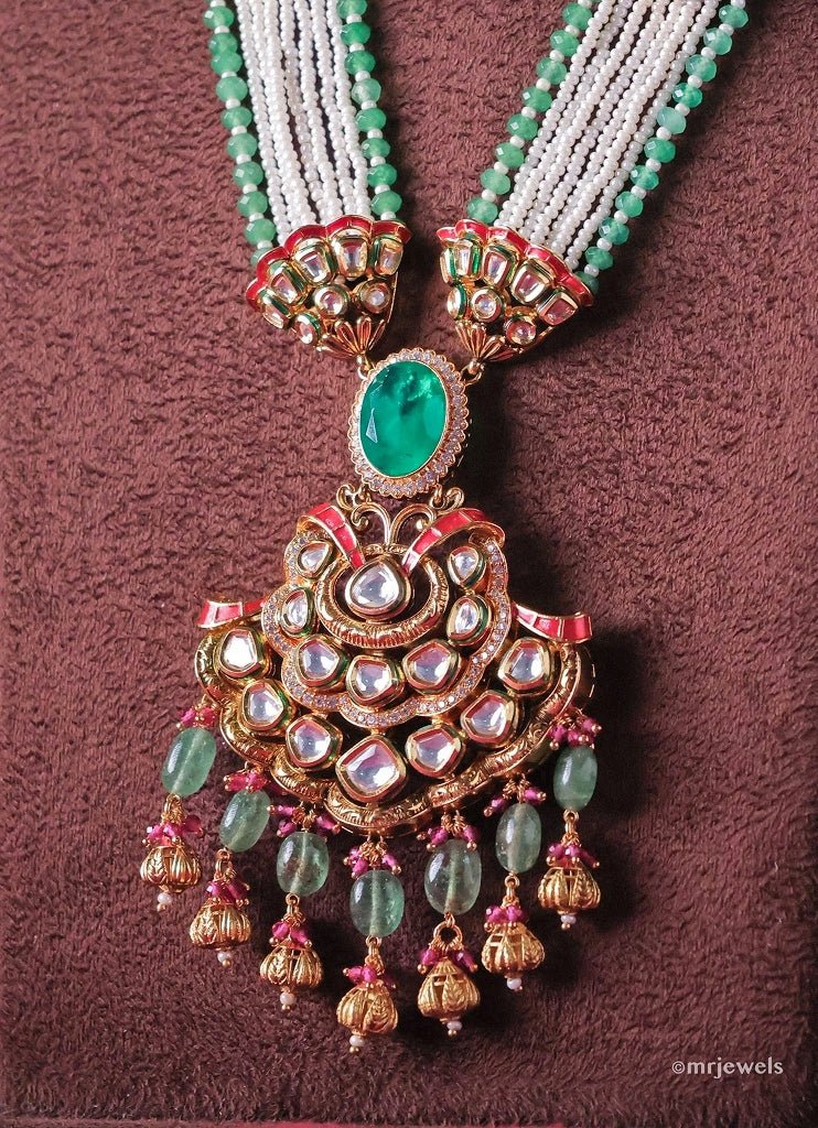 Mr Jewels Gold Plated Meenakari And Beaded Long Necklace SetFabilicious Fashion