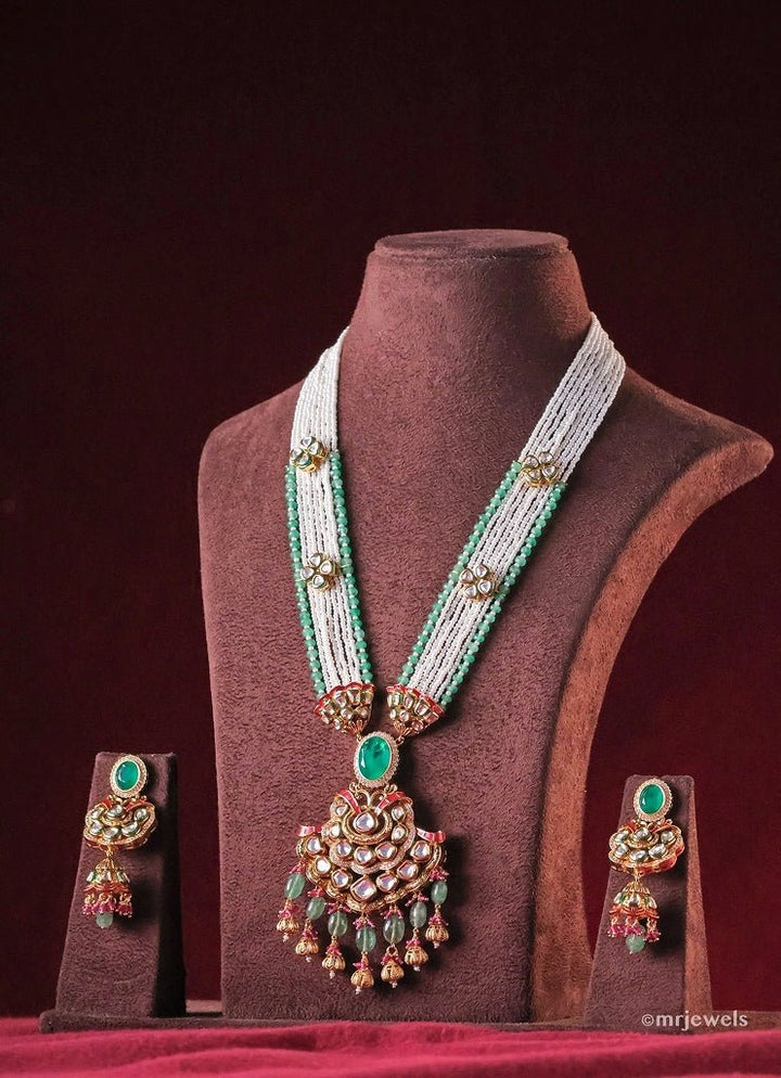 Mr Jewels Gold Plated Meenakari And Beaded Long Necklace SetFabilicious Fashion