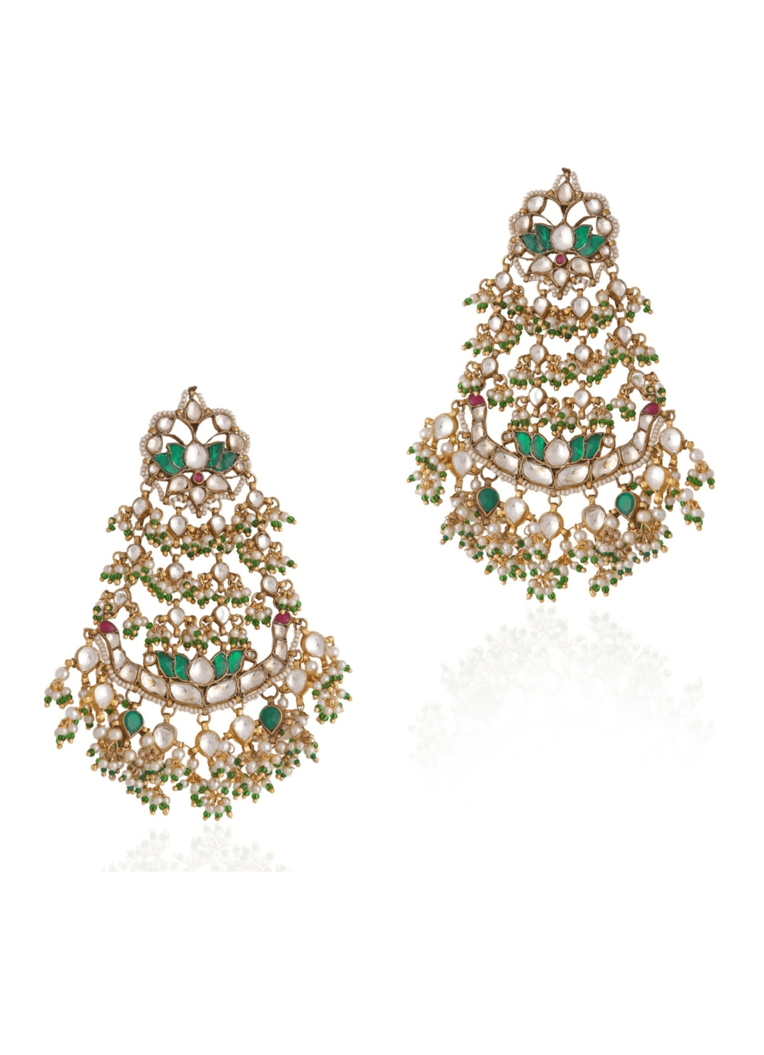 Gold Plated Multi Colour Earrings Riana by Shikha Jindal - Fabilicious Fashion