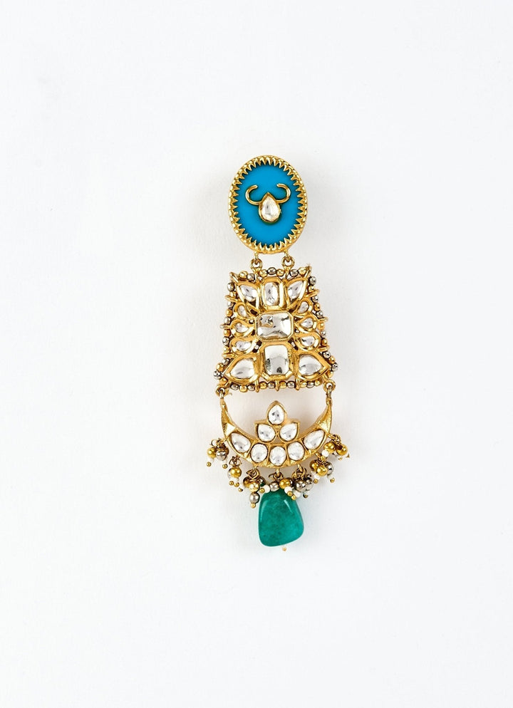 Gold Plated Multi Kundan Choker Necklace Set Vivinia by Vidhi Mehra - Fabilicious Fashion