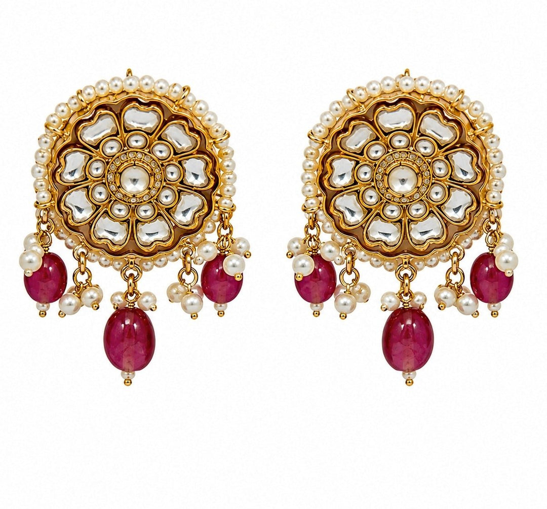 Vivinia By Vidhi Mehra Gold Plated Multicolour Polki Necklace SetFabilicious Fashion