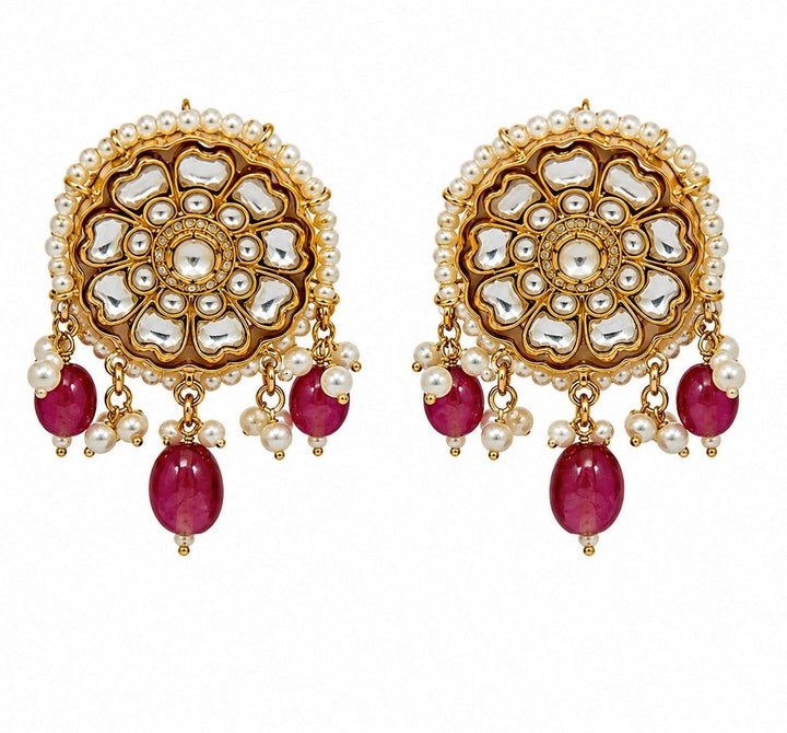 Vivinia By Vidhi Mehra Gold Plated Multicolour Polki Necklace SetFabilicious Fashion