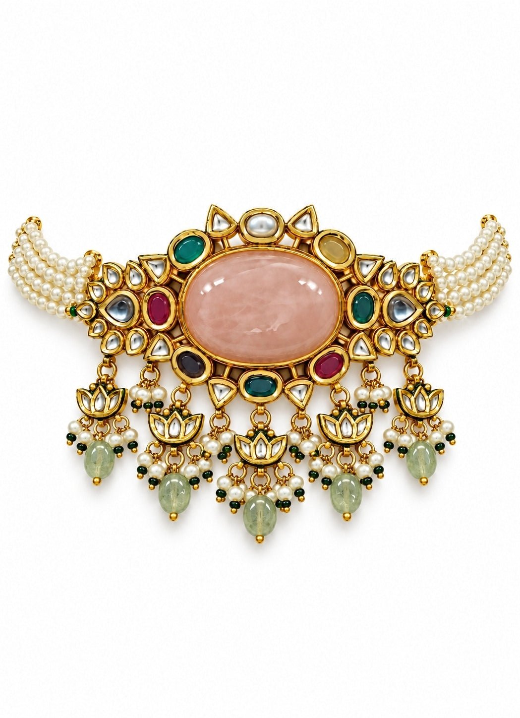 Vivinia By Vidhi Mehra Gold Plated Pearl And Kundan Choker SetFabilicious Fashion