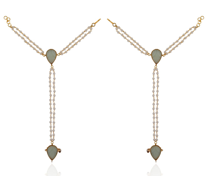 Gold Plated Pearl Hathphool Riana by Shikha Jindal - Fabilicious Fashion