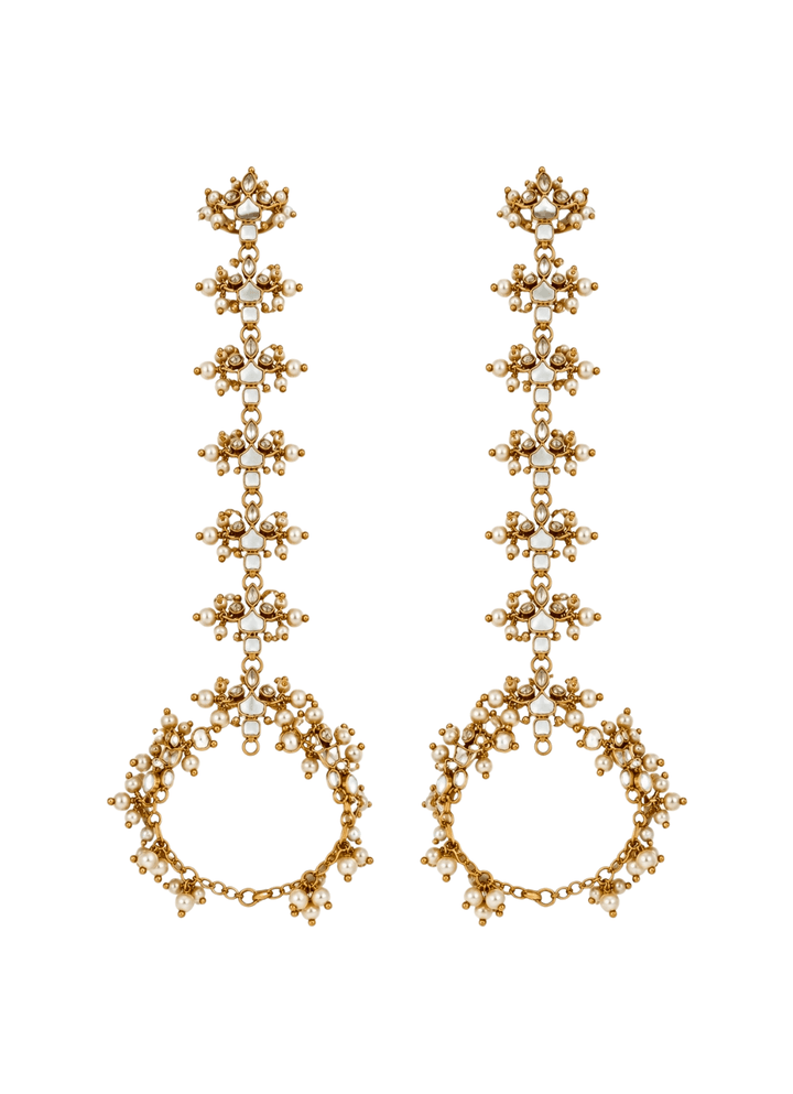 Vivinia By Vidhi Mehra Gold Plated Pearl Kundan HathphoolFabilicious Fashion