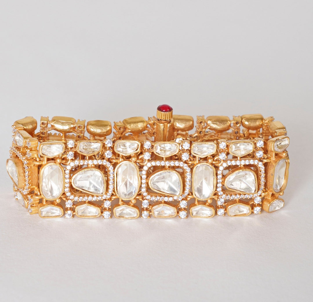 Gold Plated Polk Kada Bangles Zevar By Geeta - Fabilicious Fashion