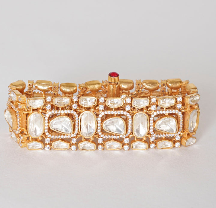 Gold Plated Polk Kada Bangles Zevar By Geeta - Fabilicious Fashion
