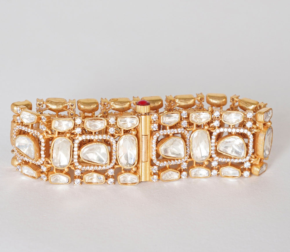 Gold Plated Polk Kada Bangles Zevar By Geeta - Fabilicious Fashion