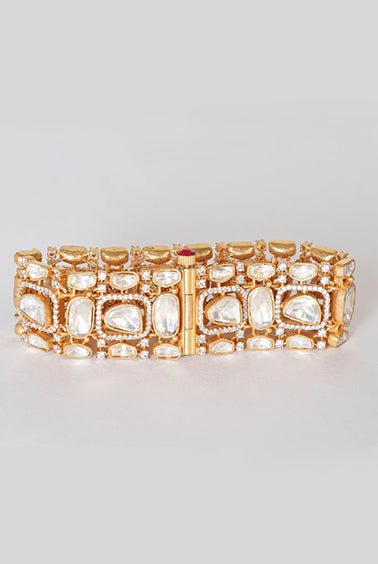 Gold Plated Polk Kada Bangles Zevar By Geeta - Fabilicious Fashion