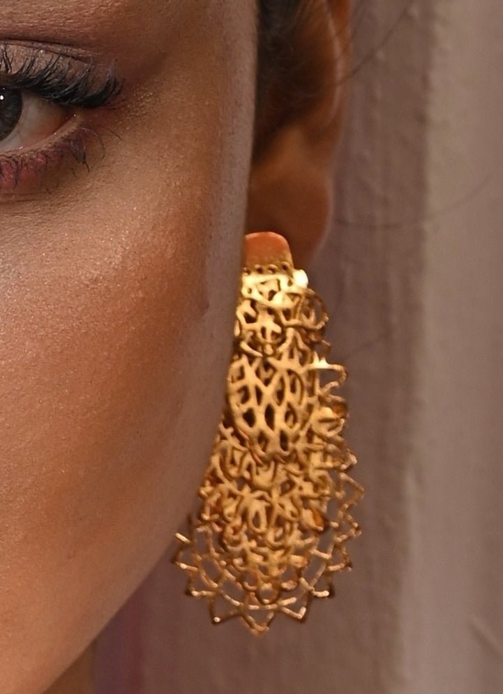 Gold Plated Regal Earrings Zaza By Somya - Fabilicious Fashion