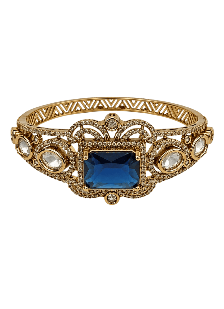 Vivinia By Vidhi Mehra Gold Plated Sapphire Stone KadaFabilicious Fashion