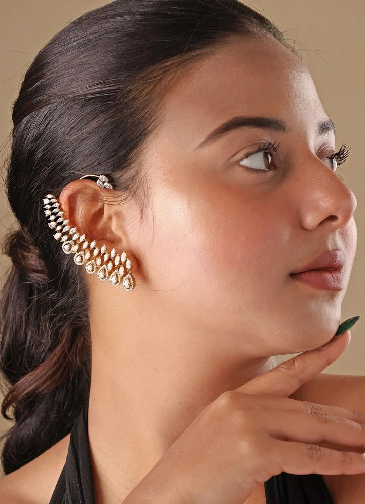 Gold Plated Statement Ear Cuffs Mr Jewels - Fabilicious Fashion