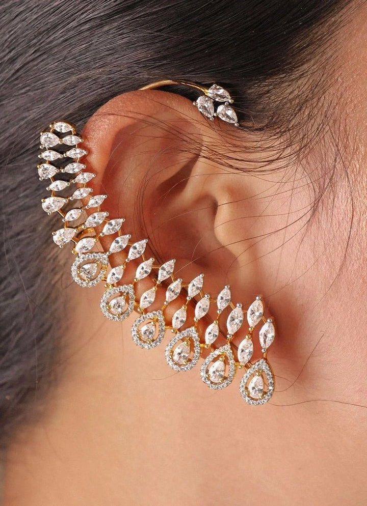 Gold Plated Statement Ear Cuffs Mr Jewels - Fabilicious Fashion