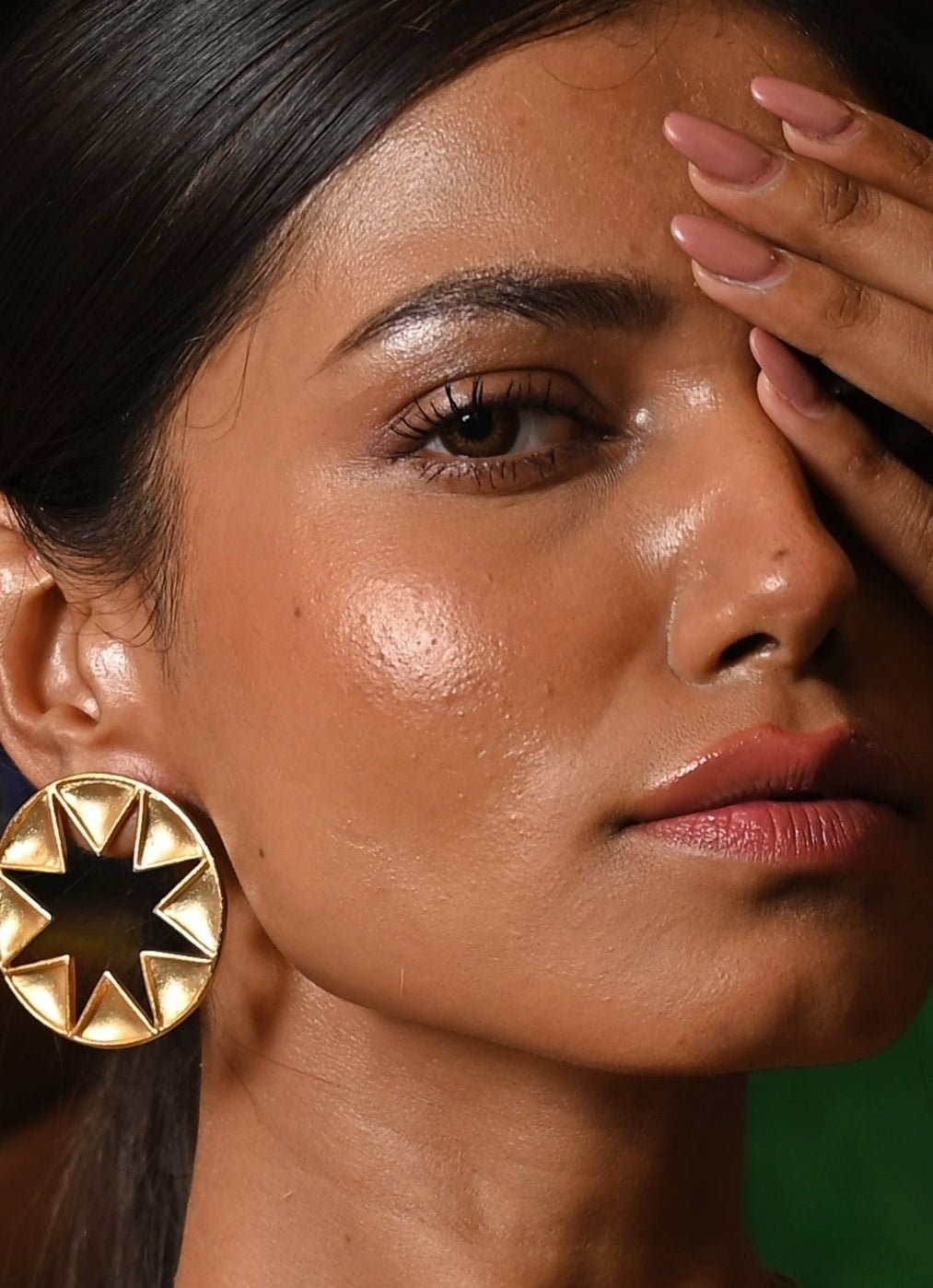 Gold Plated Stellar Elegance Earrings Zaza By Somya - Fabilicious Fashion