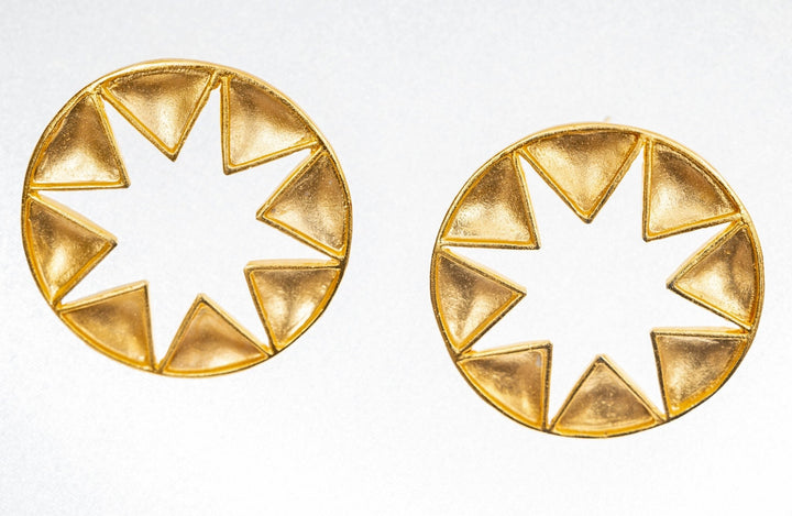 Gold Plated Stellar Elegance Earrings Zaza By Somya - Fabilicious Fashion
