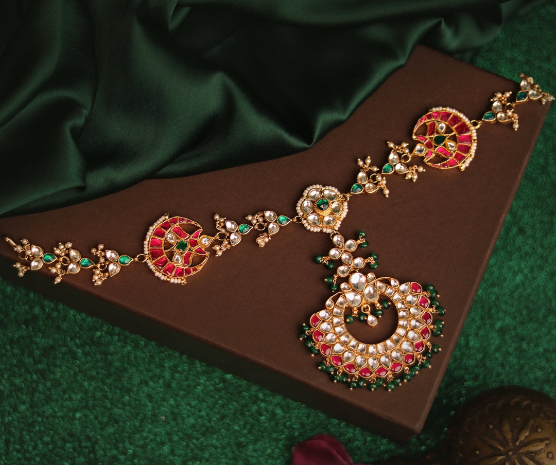Gold Plated Traditional Rajasthani Hairband Kalyani Indian Jewelry - Fabilicious Fashion