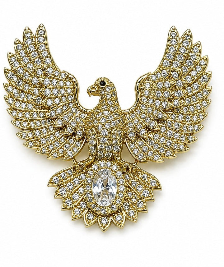 Vivinia By Vidhi Mehra Gold Plated Zircon Bird Motif BroochFabilicious Fashion