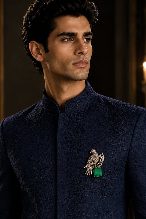 Vivinia By Vidhi Mehra Gold Plated Zircon Eagle Motif BroochFabilicious Fashion