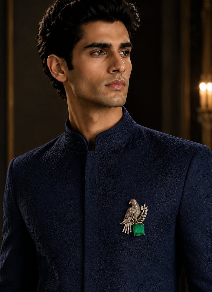 Vivinia By Vidhi Mehra Gold Plated Zircon Eagle Motif BroochFabilicious Fashion