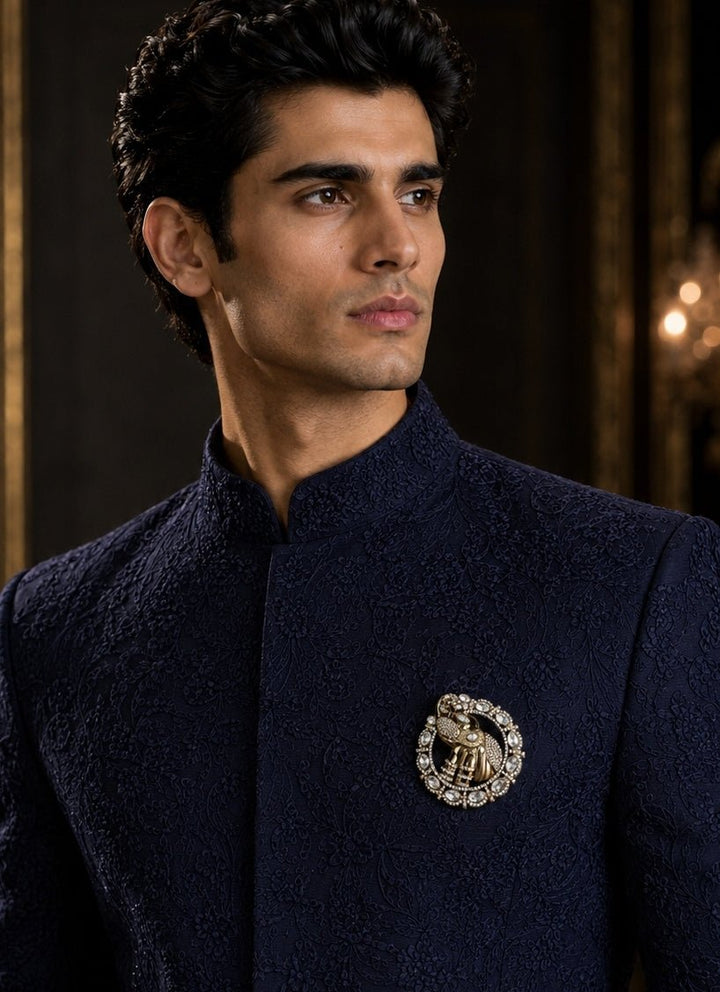 Vivinia By Vidhi Mehra Gold Plated Zircon Elephant Motif BroochFabilicious Fashion